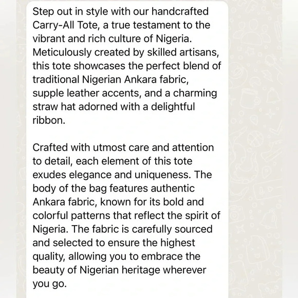 Vintage 💕Kweenzyafrik Ankara printed handmade Keimie Carry  all Tote hat … - Picture 8 of 16